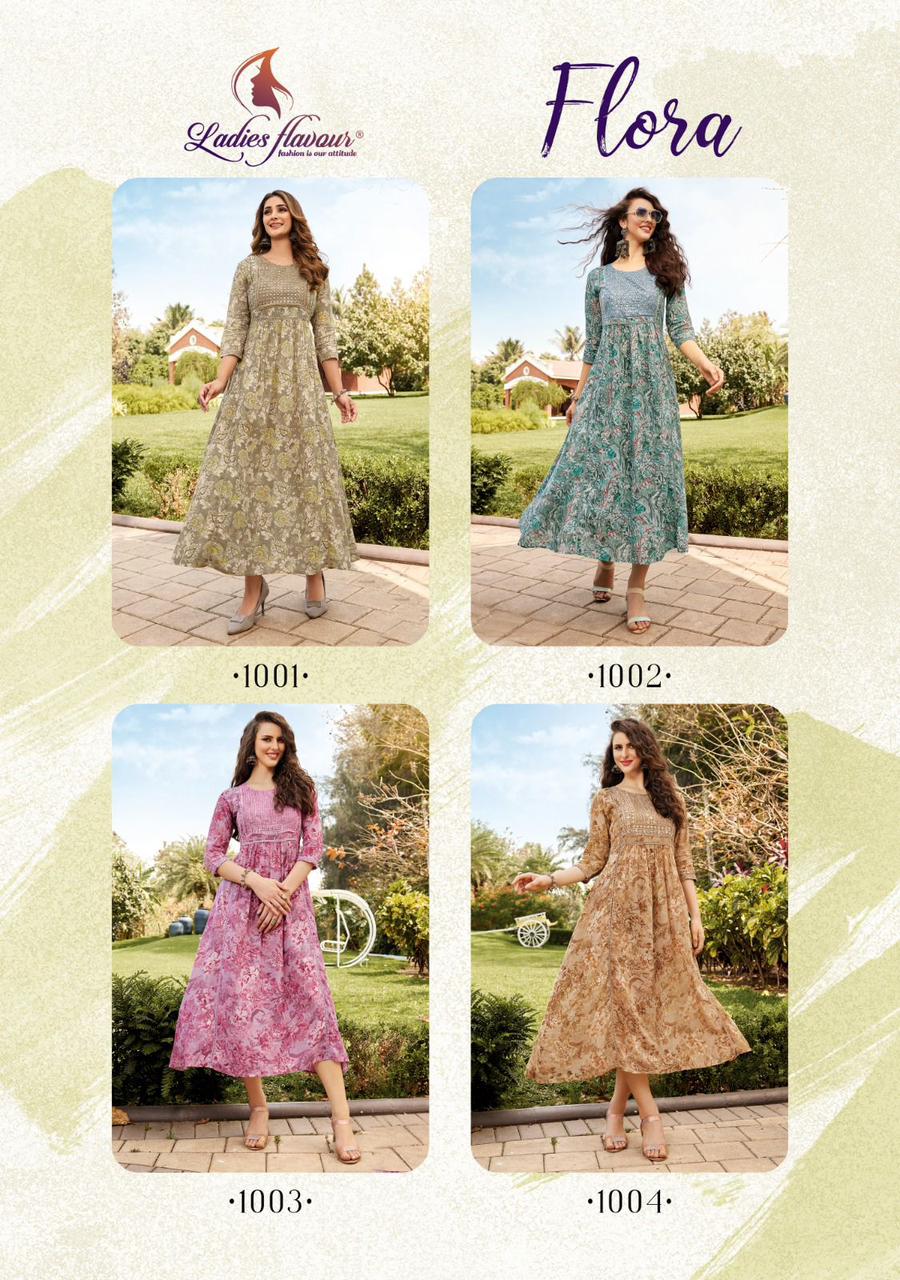 Flora By Ladies Flavour Printed Kurtis Catalog